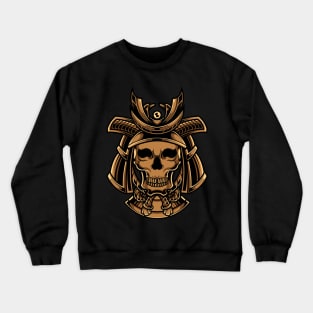 Samurai Skull Oni Mask Illustration Crewneck Sweatshirt